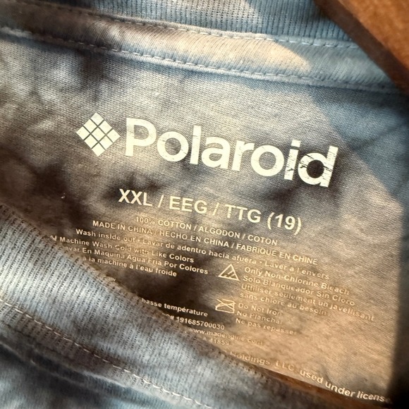 Polaroid Tie Dye Graphic Crew Neck Long Sleeve Sweatshirt XXL - Picture 2 of 2